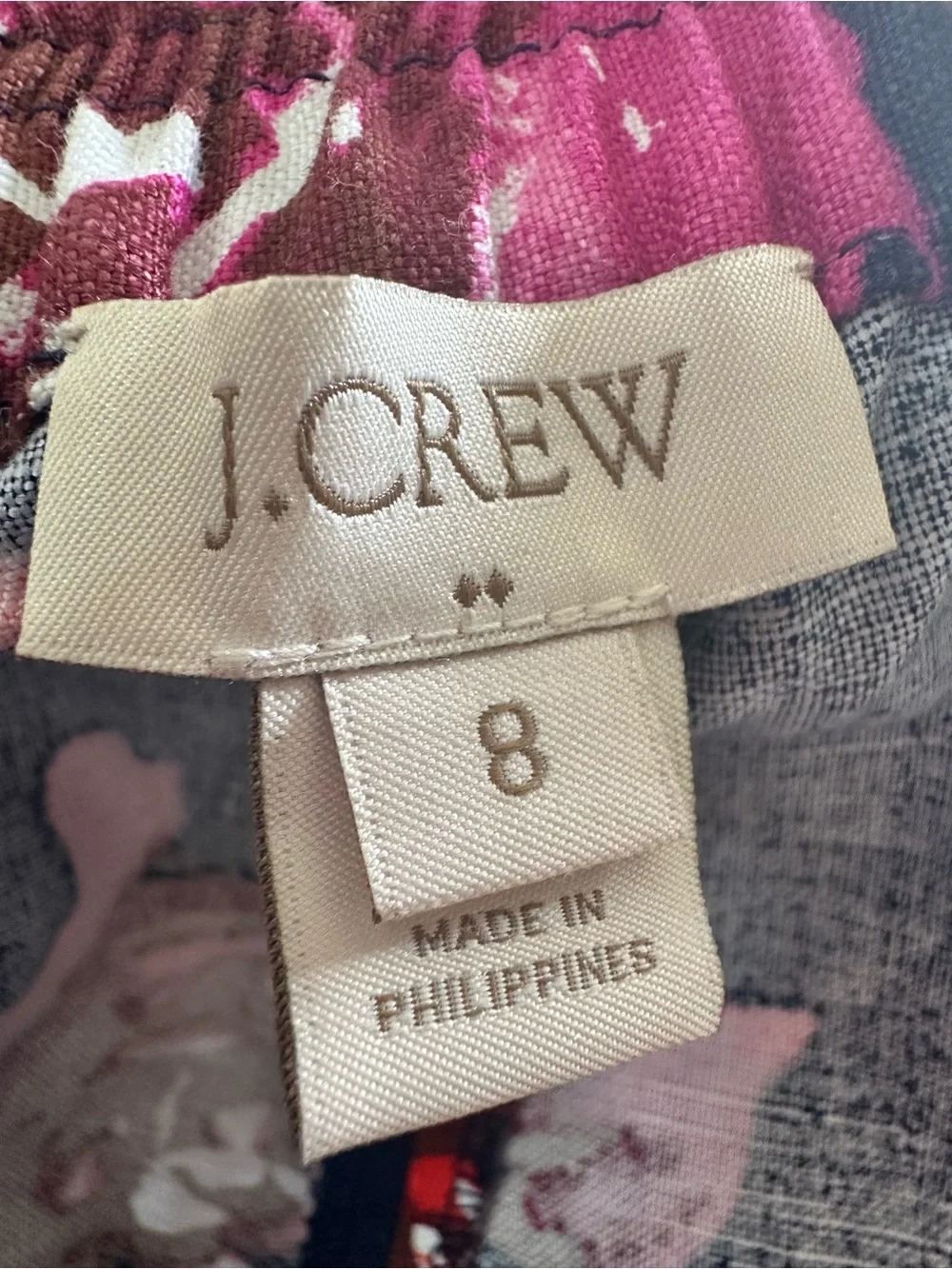 J.Crew linen blend navy floral pull on shorts Size 8